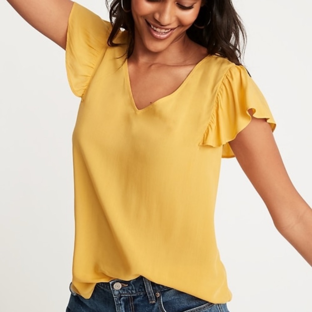 3/$15 Old Navy Short Sleeve Flutter Top